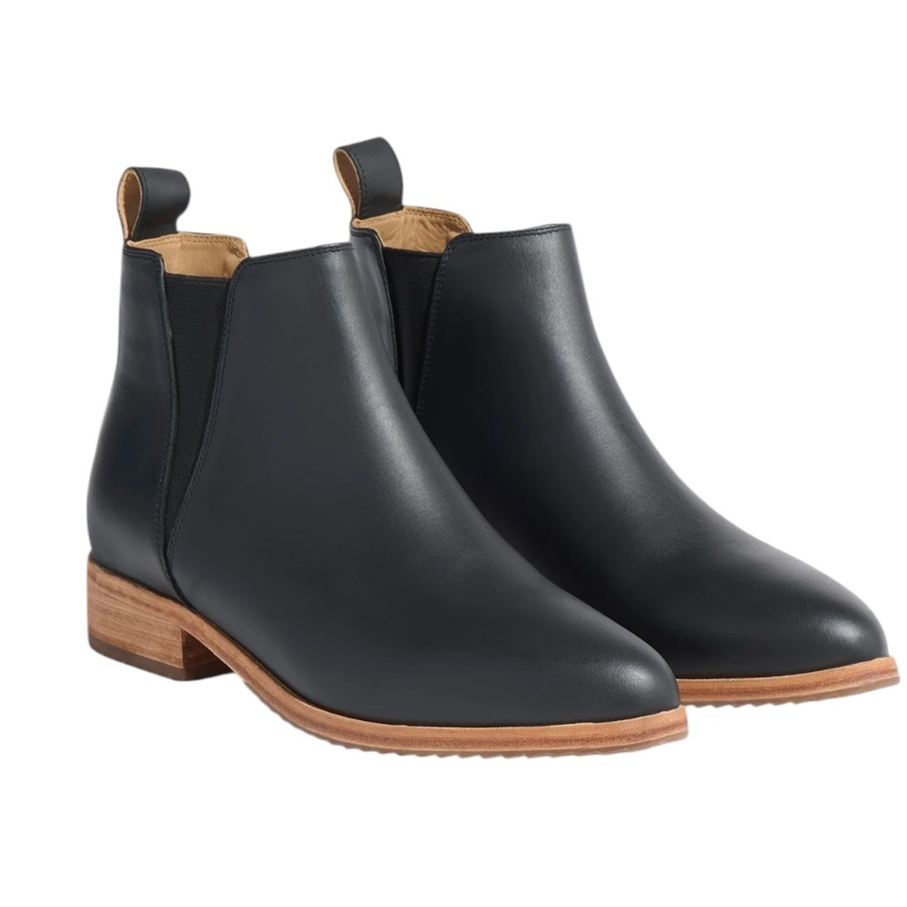 NWT Nisolo everyday Chelsea Black leather‎ Ankle Boots size 7.5